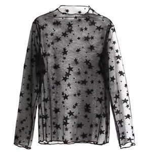 NEW Sheer Star Black Top